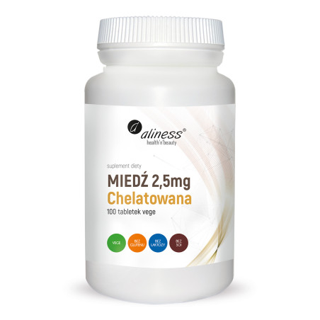 ALINESS MIEDŹ CHELATOWANA 2,5mg - 100 tabl. vege