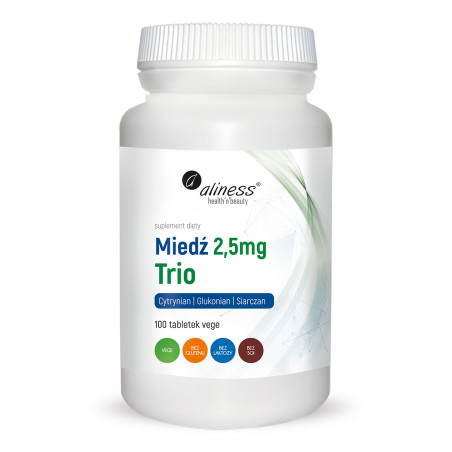 ALINESS MIEDŹ TRIO 2,5mg - 100 tabl. vege