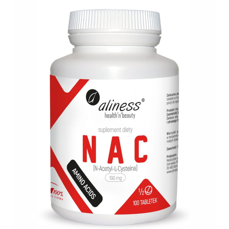 ALINESS NAC N-ACETYL-L-CYSTEINE 190mg - 100 tabl ALINESS NAC N-ACETYL-L-CYSTEINE 190mg - 100 tabl