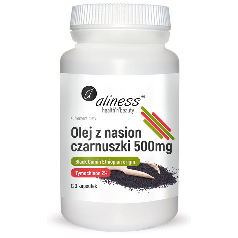 ALINESS OLEJ Z NASION CZARNUSZKI 2% 500mg-120kaps ALINESS OLEJ Z NASION CZARNUSZKI 2% 500mg-120kaps