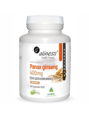 ALINESS PANAX GINSENG ŻEŃ-SZEŃ KOR. 20% 400mg-100k