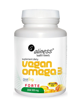 ALINESS VEGAN OMEGA 3 FORTE DHA 500mg - 60kaps