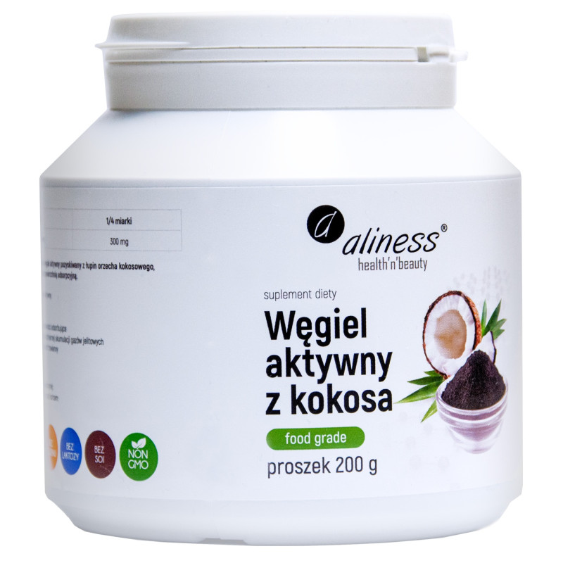 ALINESS WĘGIEL AKTYWNY Z KOKOSA 200g ALINESS WĘGIEL AKTYWNY Z KOKOSA 200g