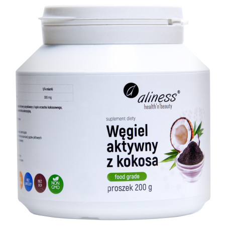 ALINESS WĘGIEL AKTYWNY Z KOKOSA 200g