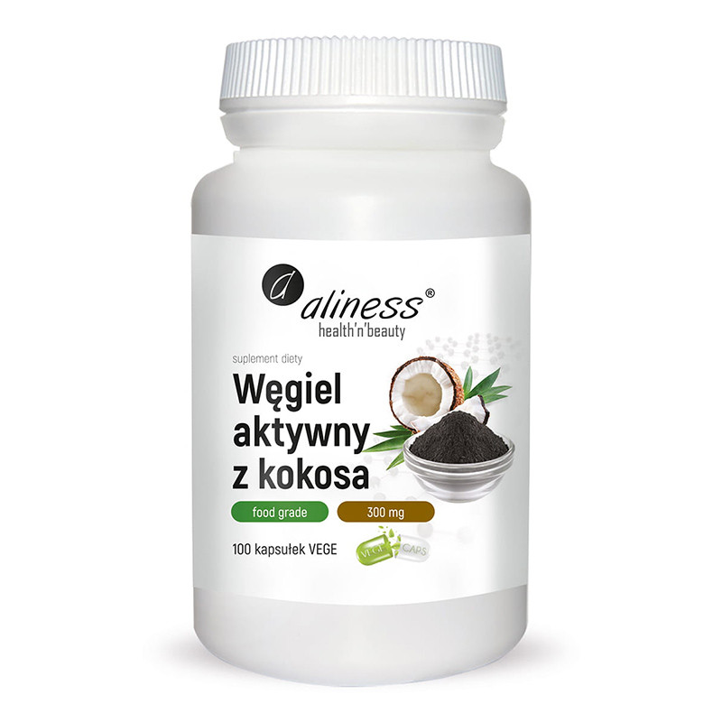 ALINESS WĘGIEL AKTYWNY Z KOKOSA 300mg - 100kaps ALINESS WĘGIEL AKTYWNY Z KOKOSA 300mg - 100kaps