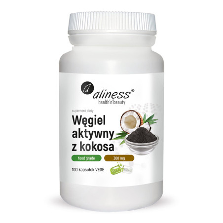 ALINESS WĘGIEL AKTYWNY Z KOKOSA 300mg - 100kaps