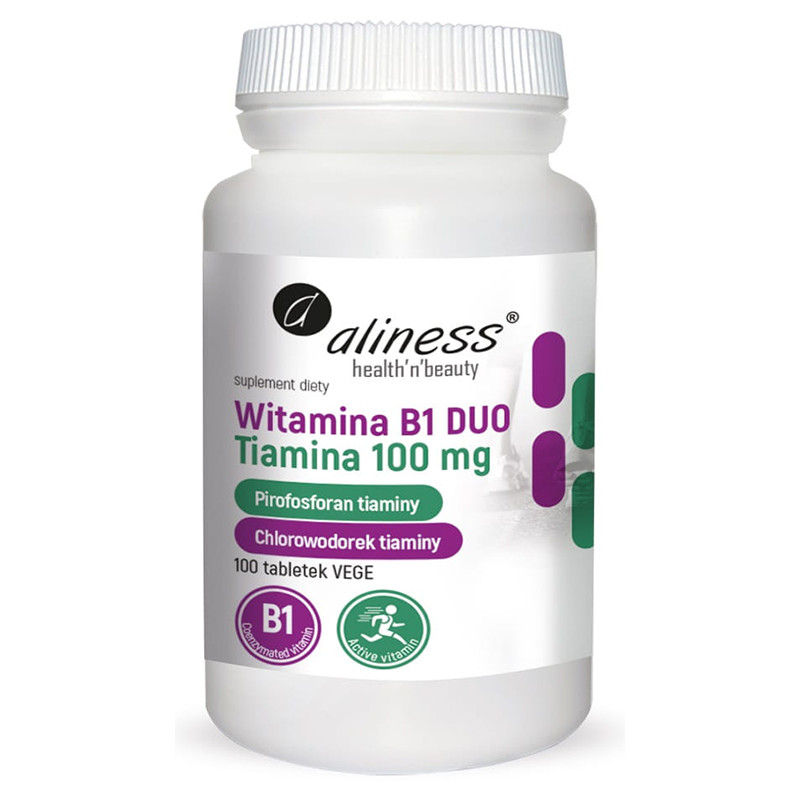 ALINESS WITAMINA B1 (Tiamina) DUO 100mg-100tab veg ALINESS WITAMINA B1 (Tiamina) DUO 100mg-100tab veg