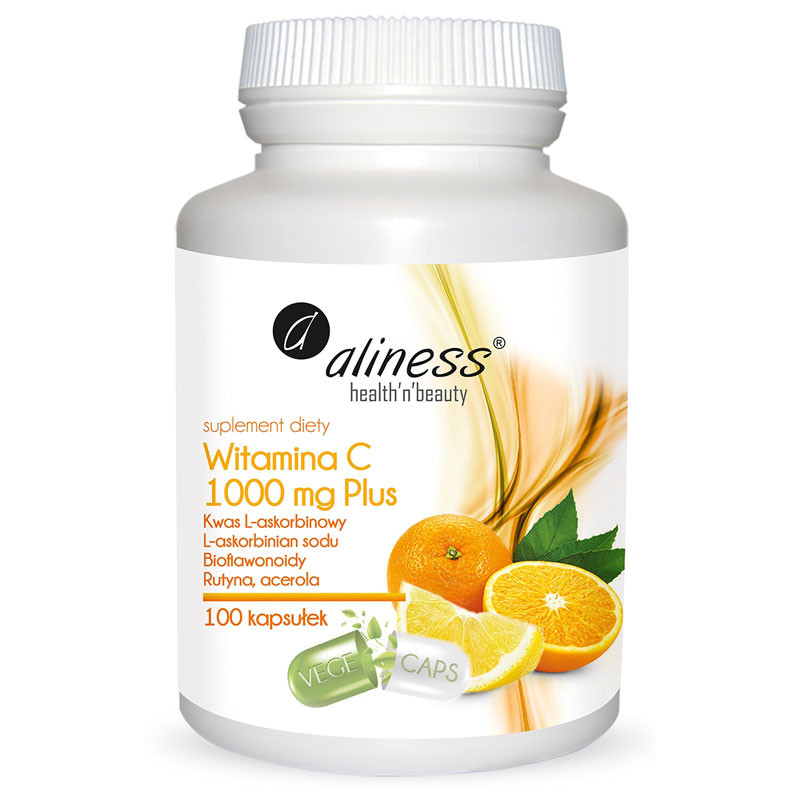 ALINESS WITAMINA C1000mg PLUS - 100kaps VEGE ALINESS WITAMINA C1000mg PLUS - 100kaps VEGE