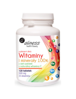 ALINESS WITAMINY I MINERAŁY 100% - 120tabl