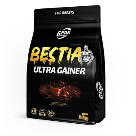 6PAK BESTIA ULTRA GAINER 3000g chocolate