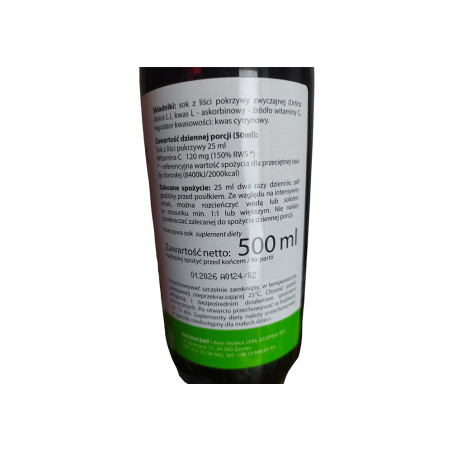 ALTERMEDICA POKRZYWA SOK 500ml