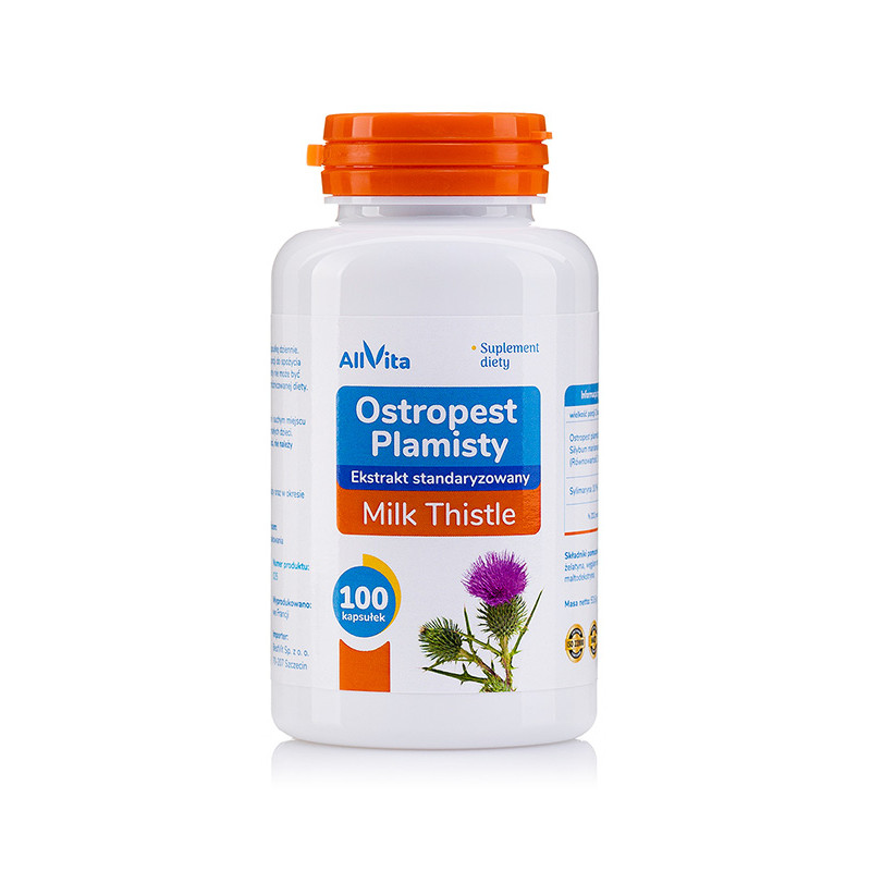ALLVITA OSTROPEST PLAMISTY-SYLIMAROL EKS - 100kaps ALLVITA OSTROPEST PLAMISTY-SYLIMAROL EKS - 100kaps