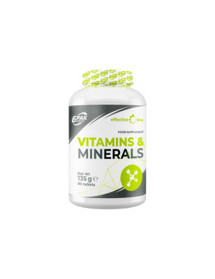 6PAK VITAMINS & MINERALS 1000mg - 90tabl