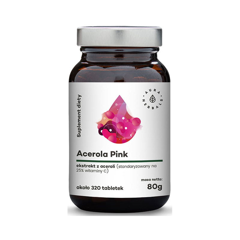 AURA ACEROLA PINK EKSTRAKT 320 tab. AURA ACEROLA PINK EKSTRAKT 320 tab.