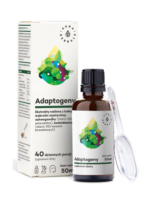 AURA ADAPTOGENY 100% naturalne eks.roślinne-50ml