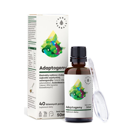 AURA ADAPTOGENY 100% naturalne eks.roślinne-50ml
