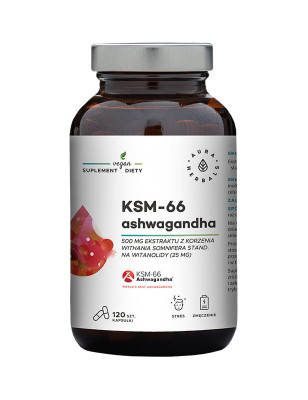 AURA ASHWAGANDHA KSM-66 KORZEŃ 500mg-120kaps