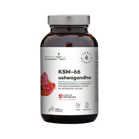 AURA ASHWAGANDHA KSM-66 KORZEŃ 500mg-120kaps