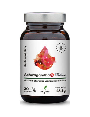 AURA ASHWAGANDHA KSM-66 KORZEŃ 500mg-30kaps