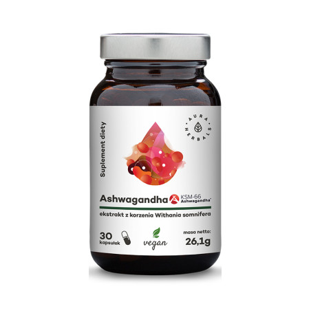 AURA ASHWAGANDHA KSM-66 KORZEŃ 500mg-30kaps