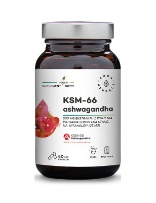 AURA ASHWAGANDHA KSM-66 KORZEŃ 500mg-60kaps