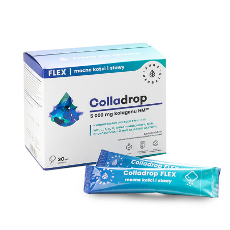 AURA COLLADROP FLEX kolagen morski 5000mg-30 sasz.