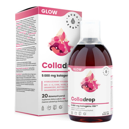 AURA COLLADROP GLOW kolagen morski 5000mg - 500ml