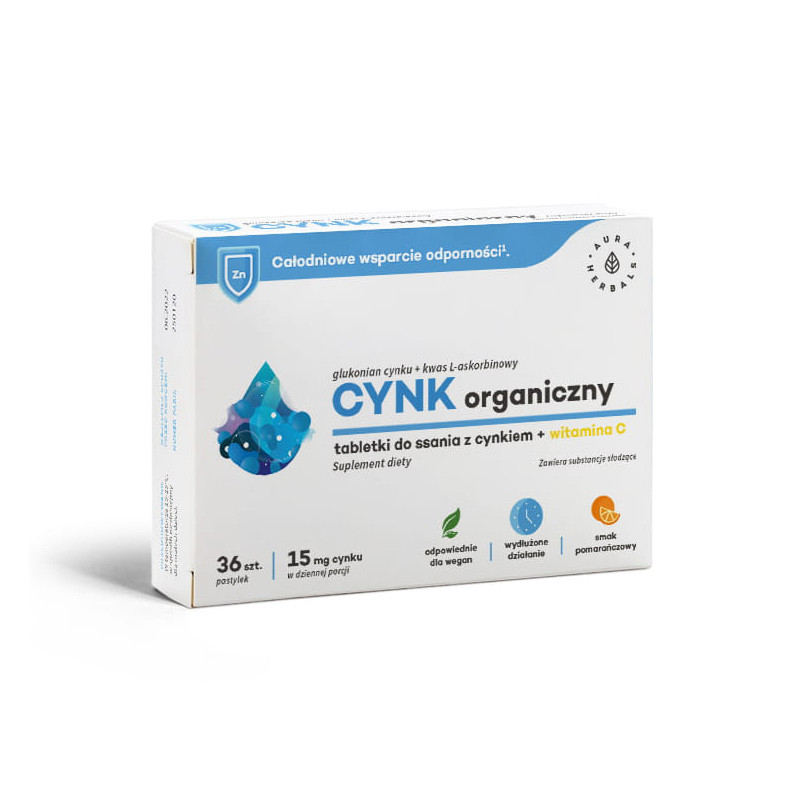 AURA CYNK ORGANICZNY 15mg+WIT C - 36tabl AURA CYNK ORGANICZNY 15mg+WIT C - 36tabl