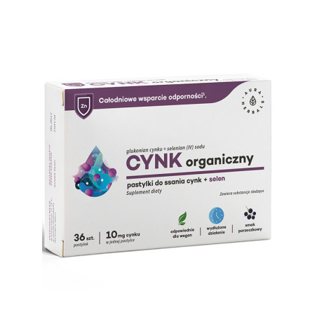 AURA CYNK ORGANICZNY 10mg+SELEN - 36tabl