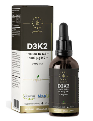 AURA WITAMINA D3K2 2000 PREMIUM MenaQ7® - 50ml