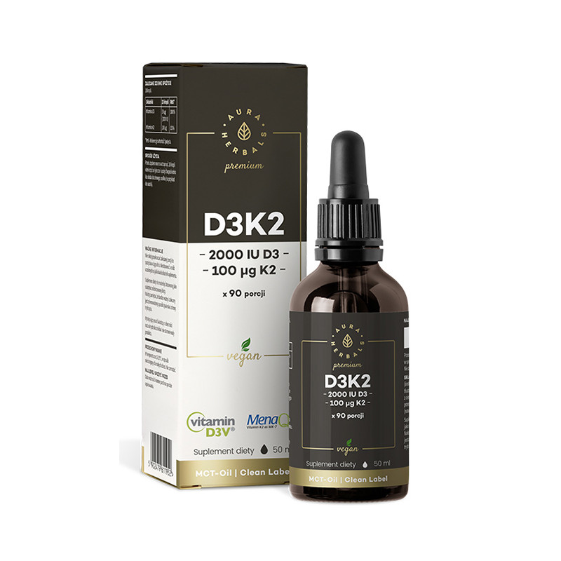 AURA WITAMINA D3K2 2000 PREMIUM MenaQ7® - 50ml