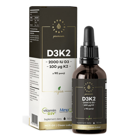 AURA WITAMINA D3K2 2000 PREMIUM MenaQ7® - 50ml