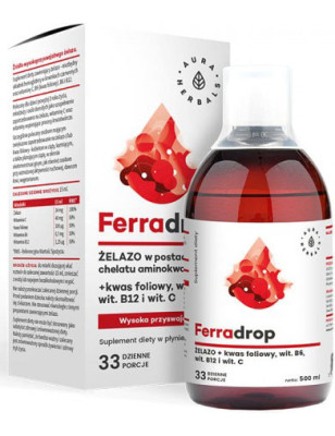 AURA FERRADROP- żelazo+kwas foliowy 500ml