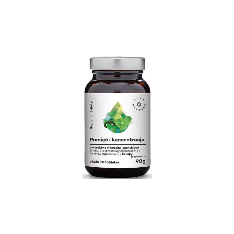 AURA GINKGO BILOBA + BACOPA 90tab. AURA GINKGO BILOBA + BACOPA 90tab.