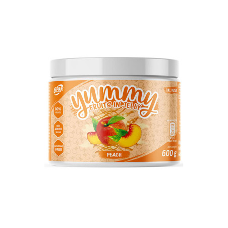 6PAK YUMMY FRUITS IN JELLY 600g peach
