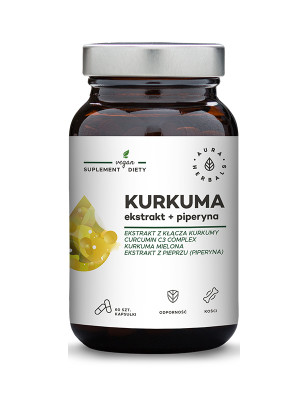 AURA KURKUMA EKSTRAKT+PIPERYNA 60kaps