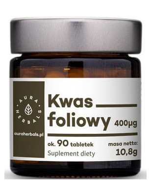 AURA KWAS FOLIOWY 400 ug - 90 tab