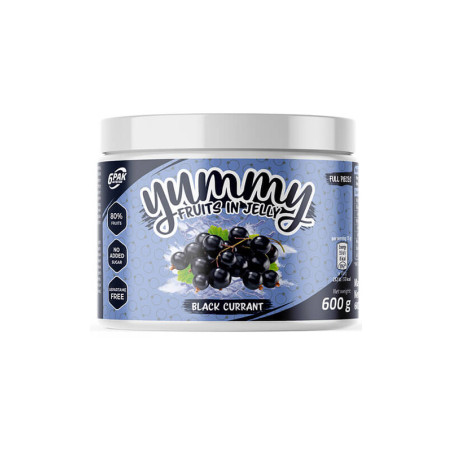 6PAK YUMMY FRUITS IN JELLY 600g Blackcurrant