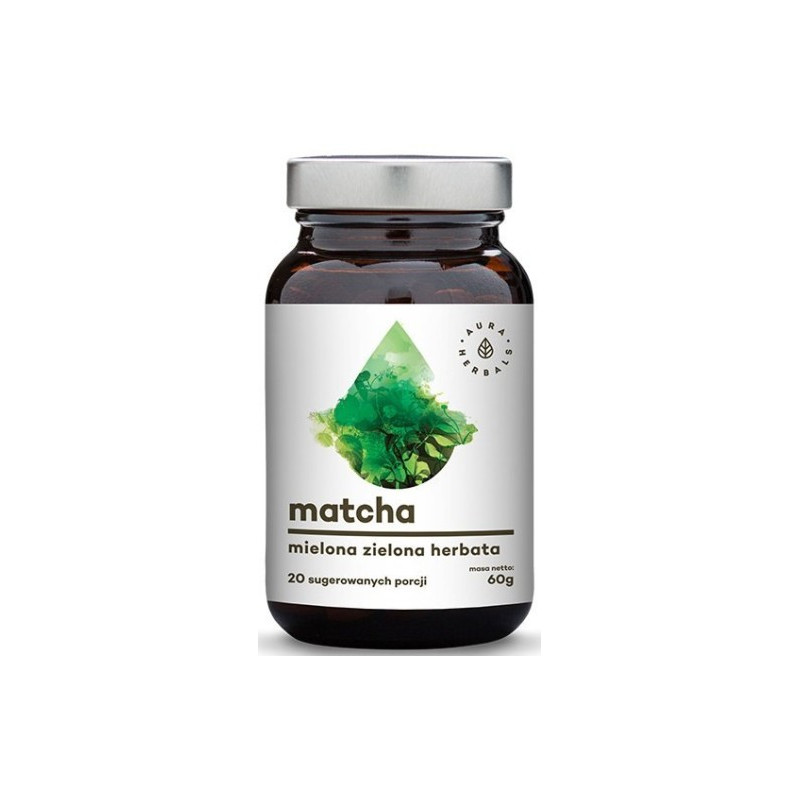 AURA MATCHA 100% zielona herbata w proszku 60g AURA MATCHA 100% zielona herbata w proszku 60g