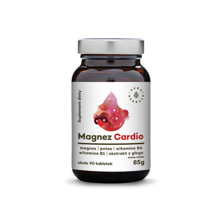 AURA MAGNEZ CARDIO+EKS Z GŁOGU+POTAS+B1+B6- 90tabl