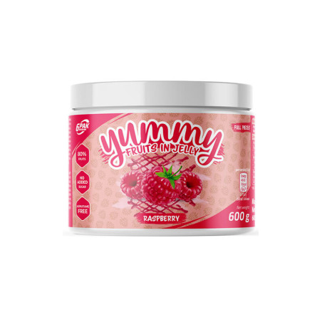 6PAK YUMMY FRUITS IN JELLY 600g raspberry