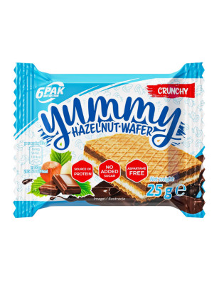 6PAK YUMMY HAZELNUT WAFER 25g