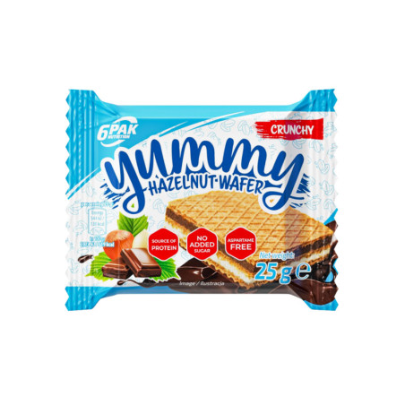 6PAK YUMMY HAZELNUT WAFER 25g