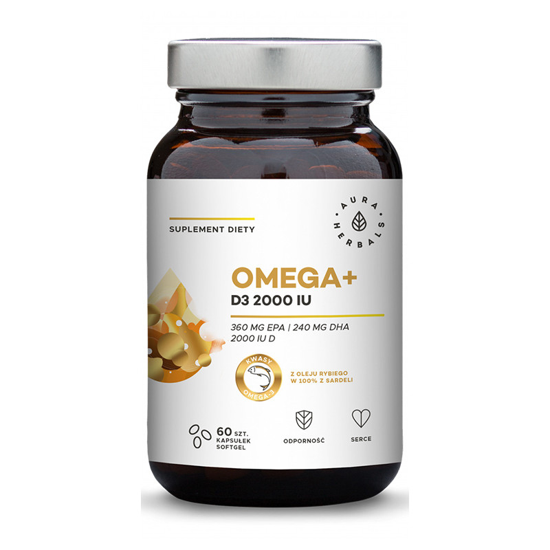 AURA OMEGA+WITAMINA D3 2000IU 60kaps AURA OMEGA+WITAMINA D3 2000IU 60kaps
