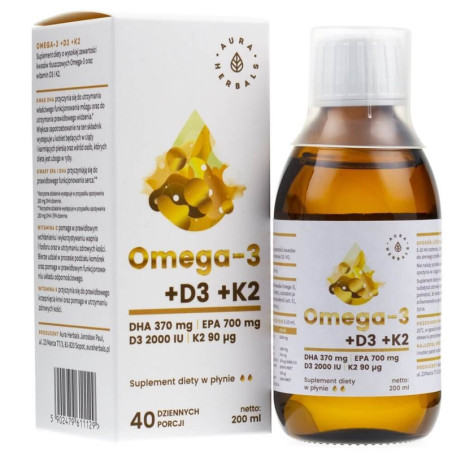 AURA OMEGA3+D3+K2MK7 200ml