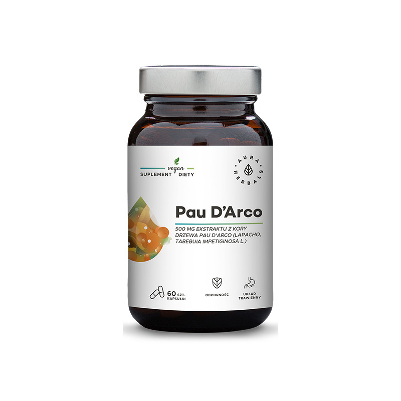 AURA PAU D'ARCO EKSTRAKT Z KORY 500mg-60kaps AURA PAU D'ARCO EKSTRAKT Z KORY 500mg-60kaps