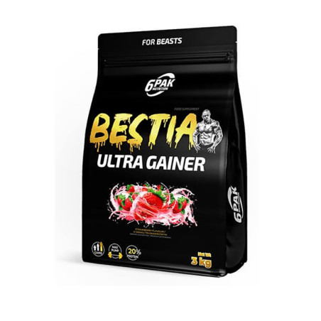 6PAK BESTIA ULTRA GAINER 3000g strawberry