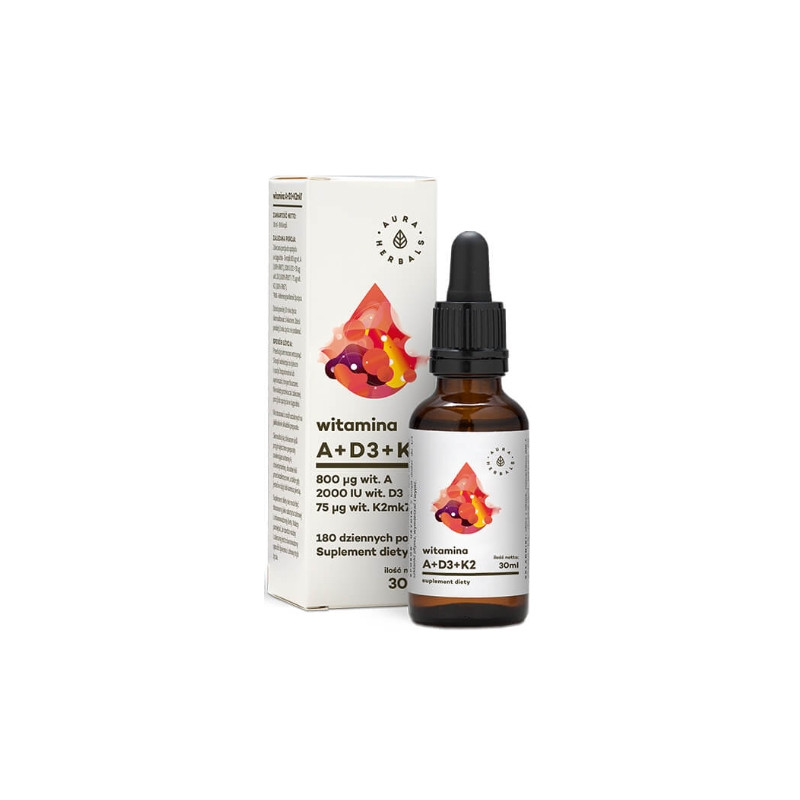AURA WITAMINA "ADK"A+D3 (2000IU) + K2MK7 - 30ml AURA WITAMINA "ADK"A+D3 (2000IU) + K2MK7 - 30ml