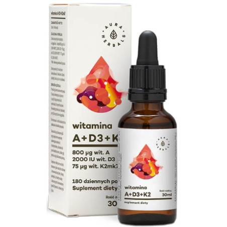 AURA WITAMINA "ADK"A+D3 (2000IU) + K2MK7 - 30ml