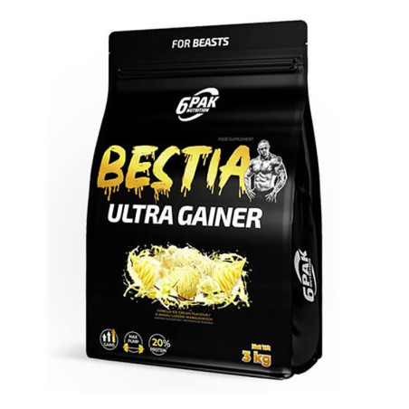 6PAK BESTIA ULTRA GAINER 3000g strawberry